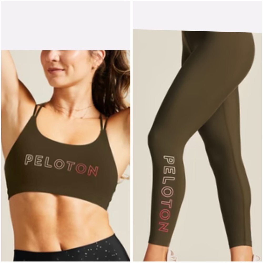 SOLD! NWT Peloton Olive Sports Bra and Leggings Set